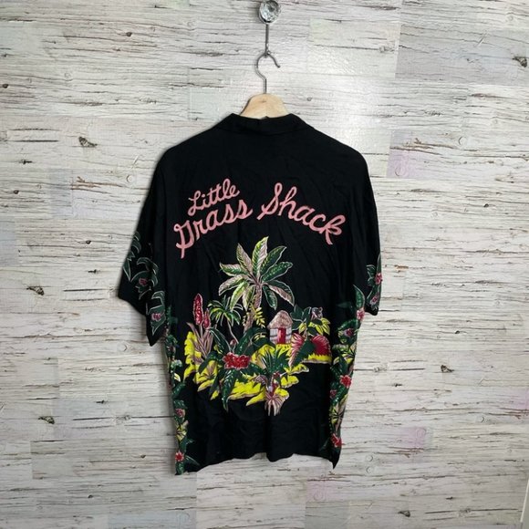 Surya black vintage button down top shirt floral - Picture 10 of 14